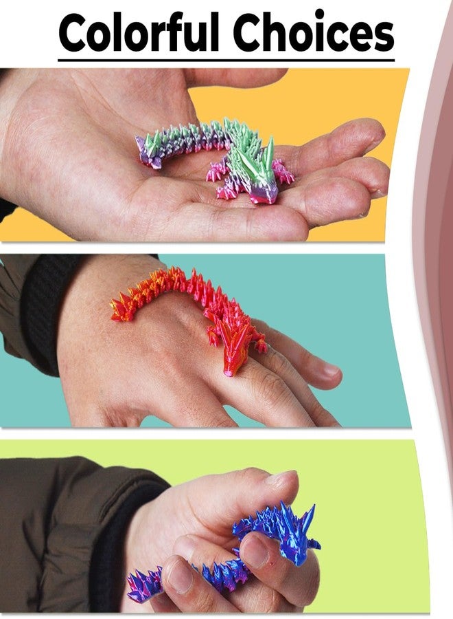 AUMEILLER 4PCS 3D Printed Dragon,Dragon Egg Fidget Toy,Christmas Stocking Stuffers for Kids - Image 4